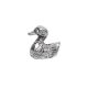 Silver Brass Miniature Duck Incense Stick Holder